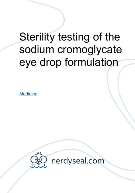 sterility testing of eye drops|sterility of eyelids.